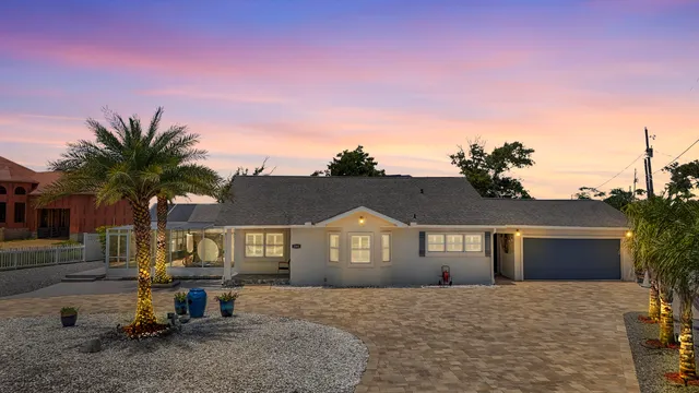 a view of a house with a patio