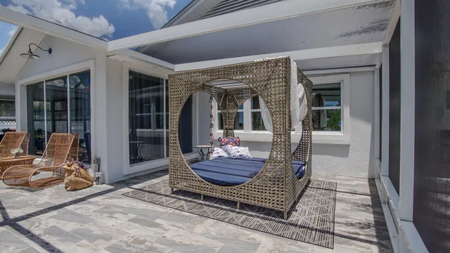 a view of a entryway door front of house
