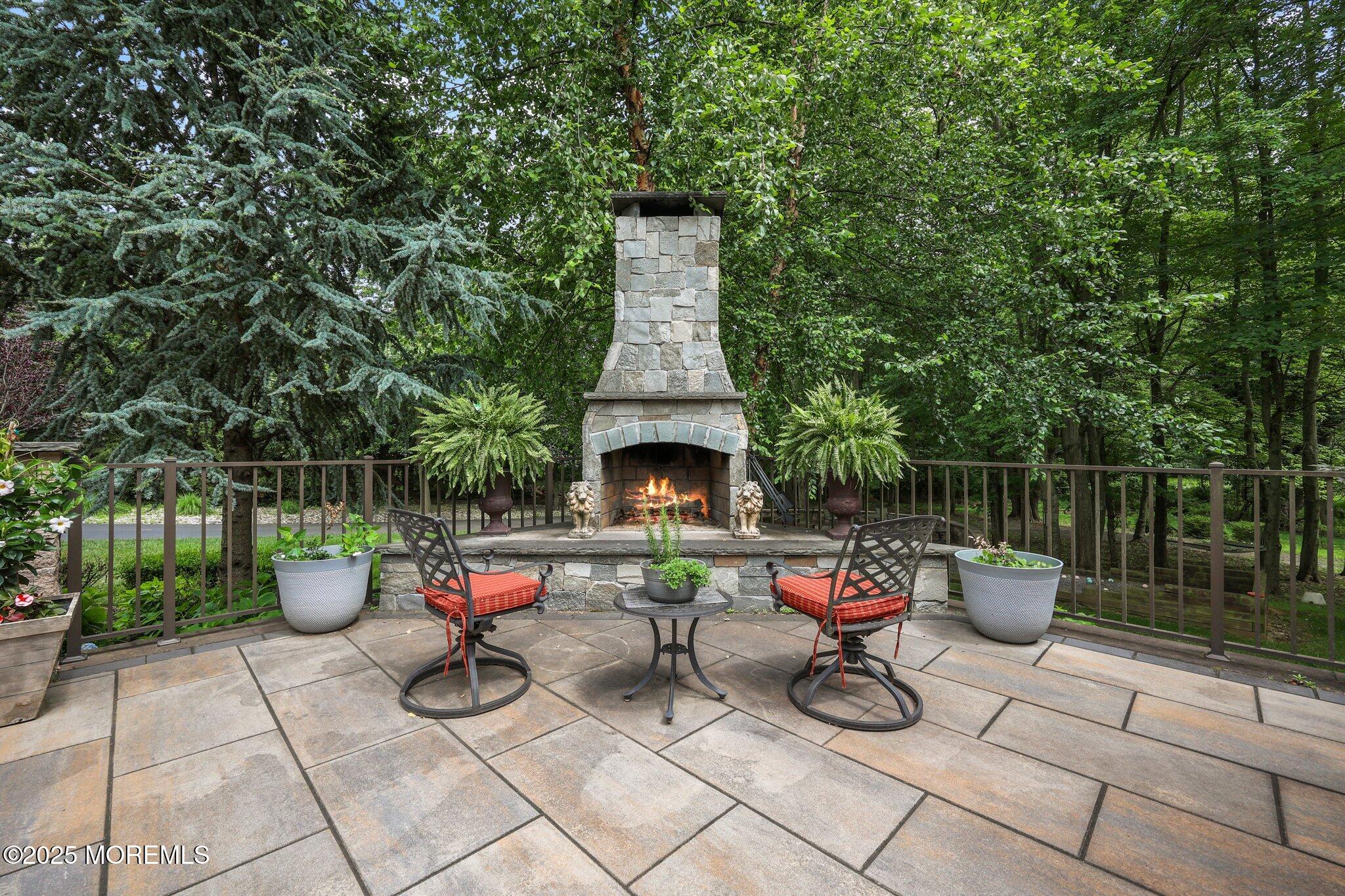 4 White Pines Way Freehold, NJ 07728 - Photo 58 of 66 Outdoor Fireplace