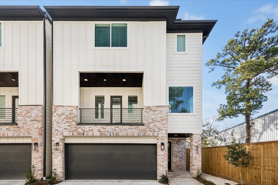 Impressive new construction 3-bedroom, 3.5-bath home meticulously designed to maximize natural light with oversized windows throughout each level.