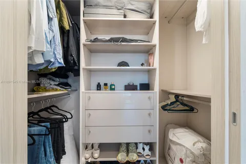 a close view of closet