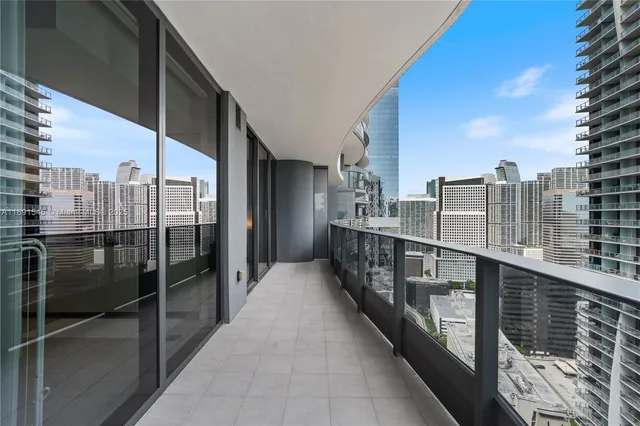a view of balcony with city view