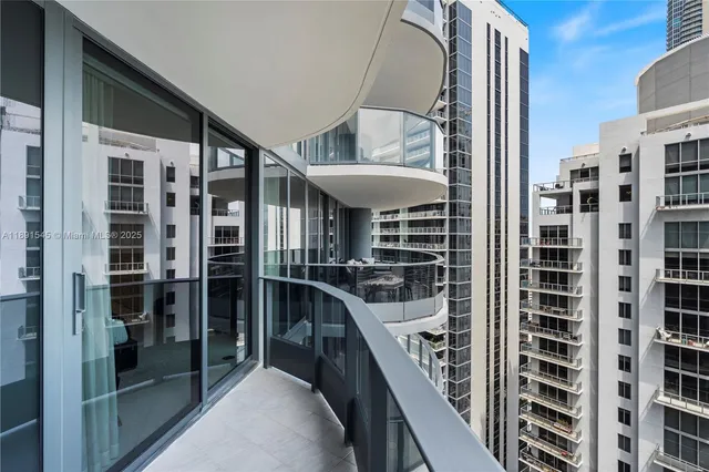 a view of balcony with stairs