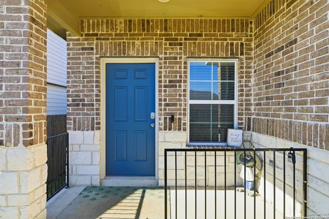 a view of front door of house