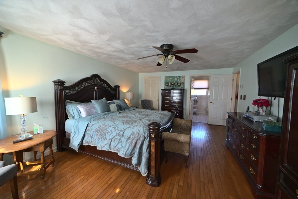 8 Sparrow Road Stoughton, MA 02072 - Photo 21 of 28 a bedroom with a bed and a flat tv screen on dresser