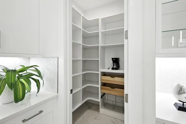 a view of a walk in closet