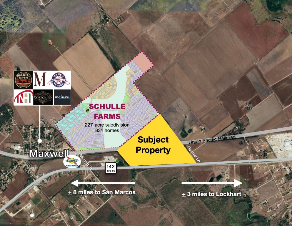 Map / location with property parcel outlined