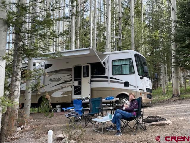 602 Columbine Drive Cimarron, CO 81220 - Photo 4 of 13 a house view with a sitting space fire pit and outdoor space