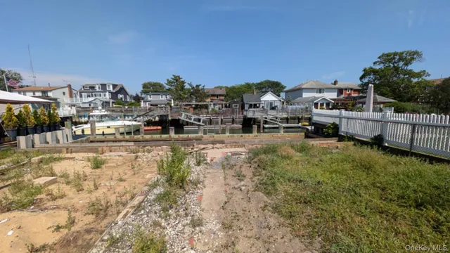 a view of a lake with houses