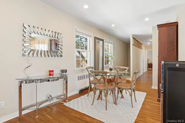 a view of a food mall next to a road