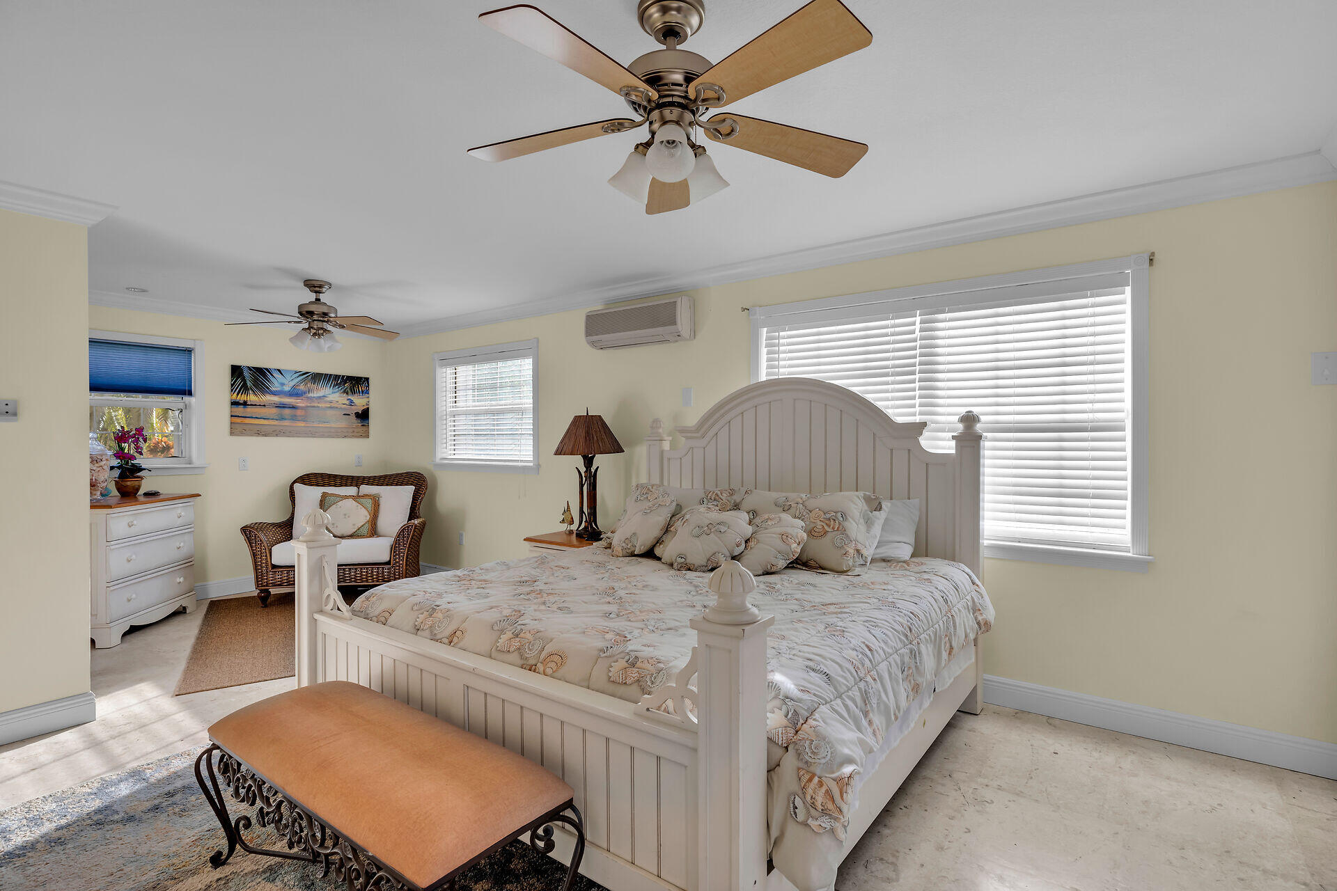 10 South Exuma Road Key Largo, FL 33037 - Photo 11 of 47 a bedroom with a bed and a chandelier
