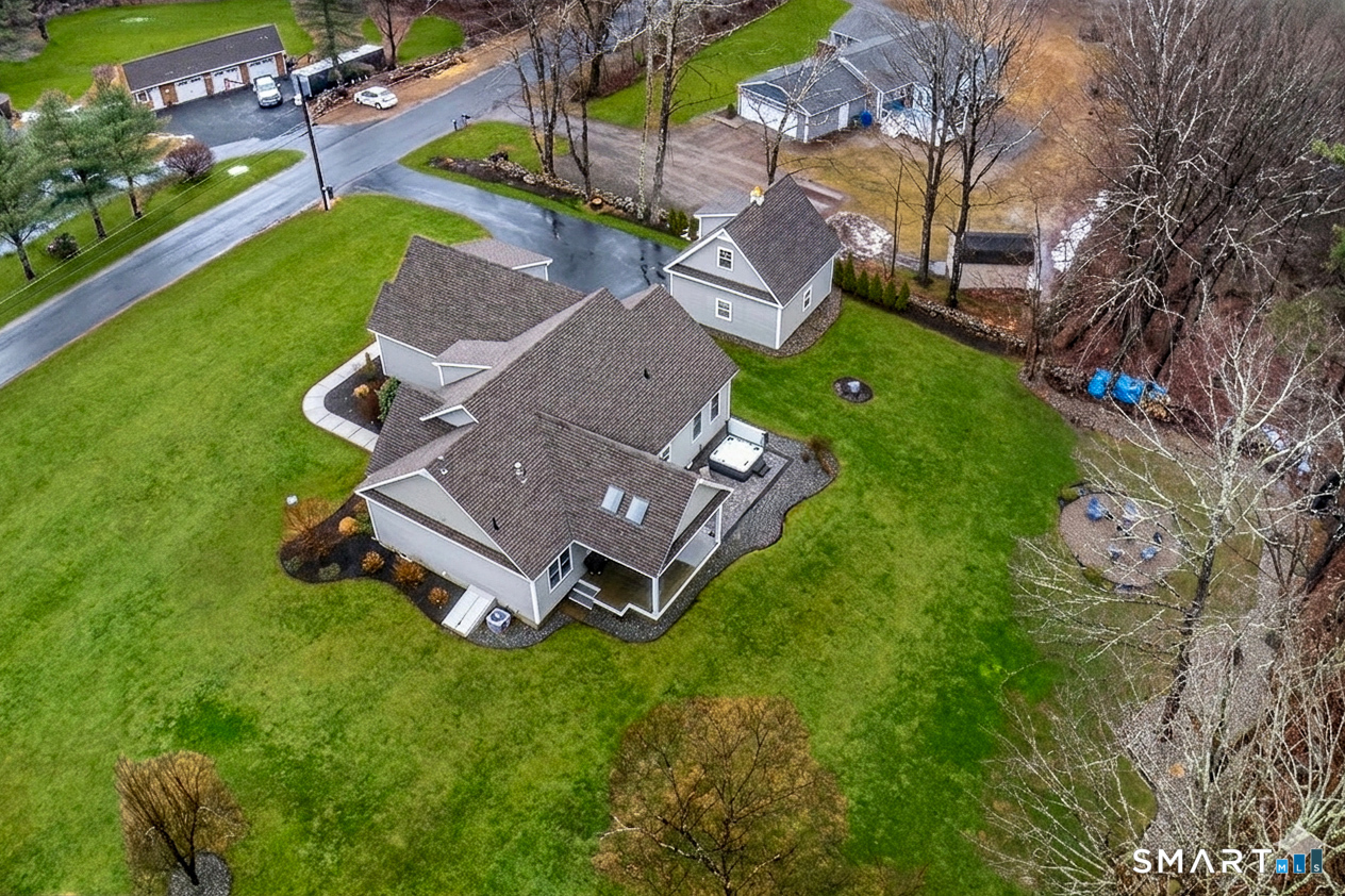 91 Hampden Road Stafford, CT 06076 - Photo 32 of 40 an aerial view of a house with garden space and street view