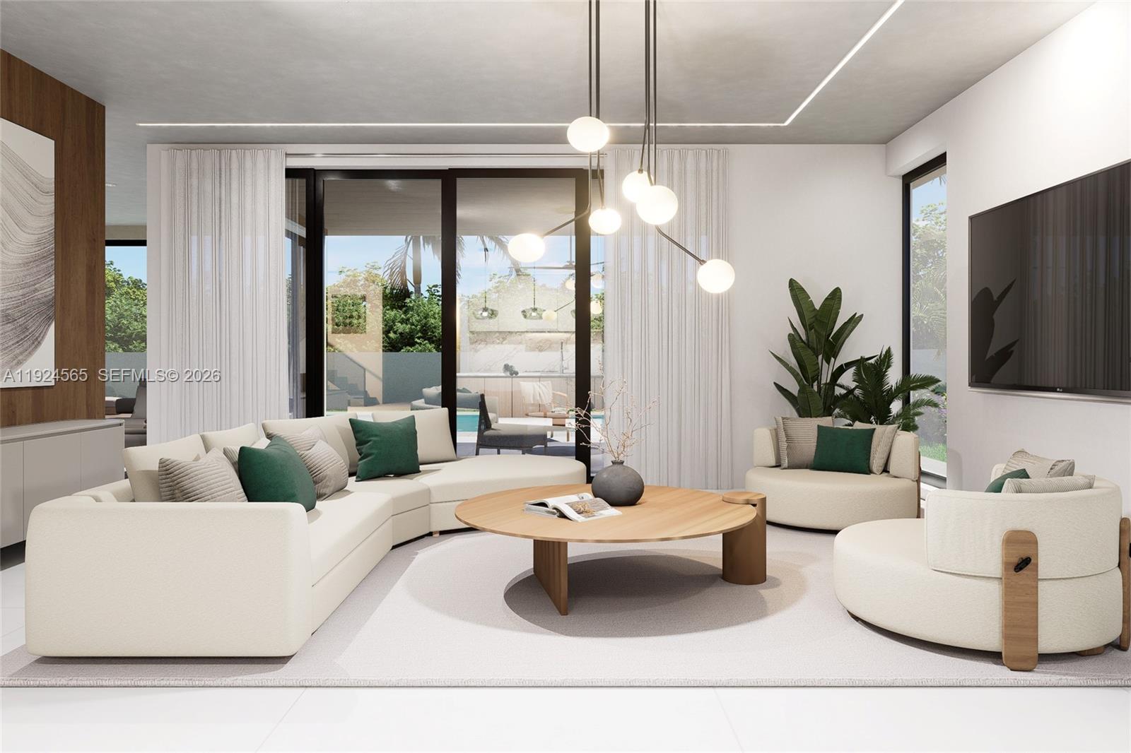 870 Palm Avenue Boca Raton, FL 33432 - Photo 3 of 11 a living room with furniture and a flat screen tv