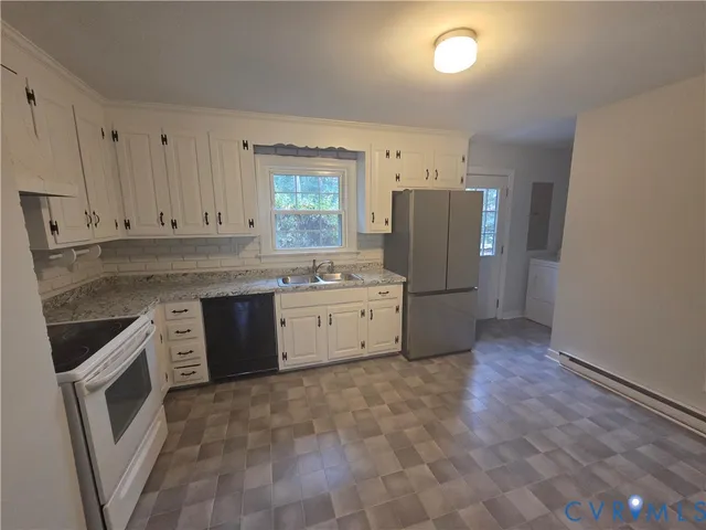 a view of white cabinets