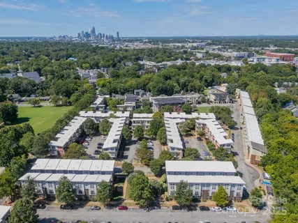 an aerial view of multiple house