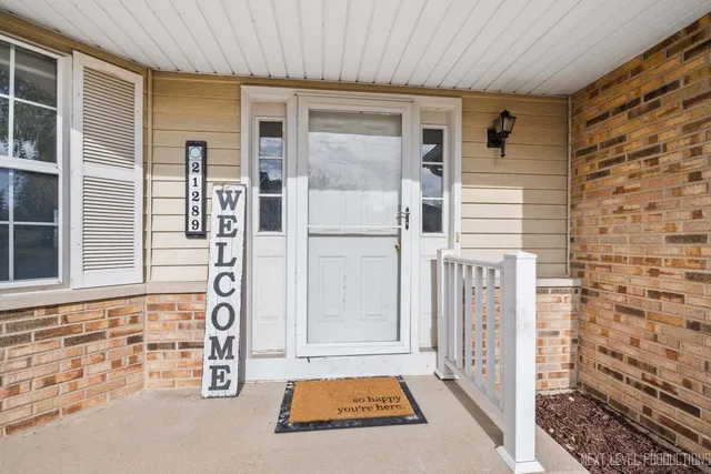 a view of front door of house
