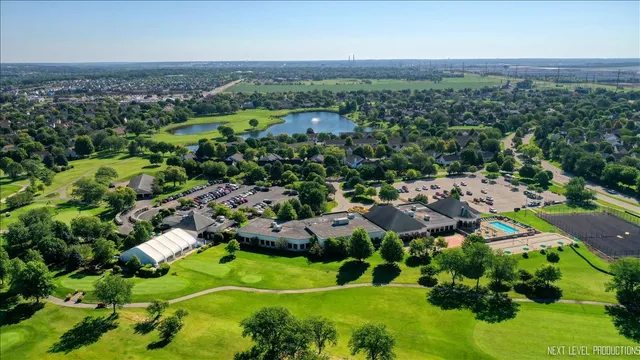 an aerial view of multiple house