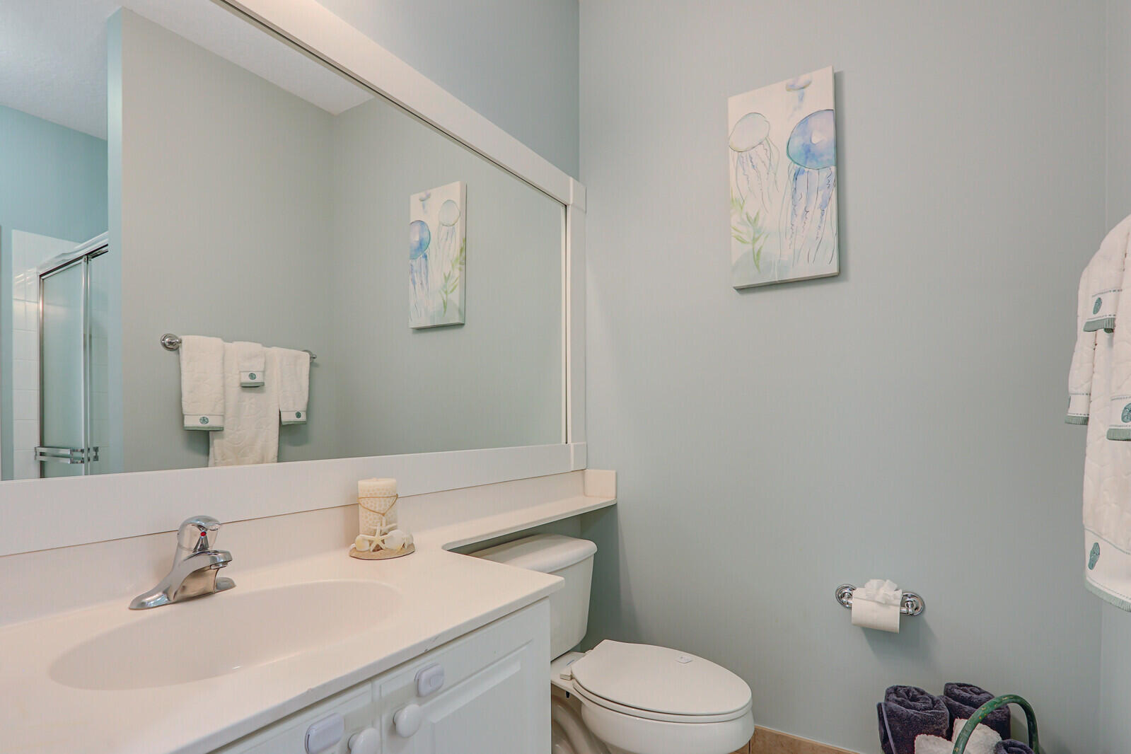 146 Magnolia Way Tequesta, FL 33469 - Photo 46 of 81 a bathroom with a sink vanity mirror and toilet