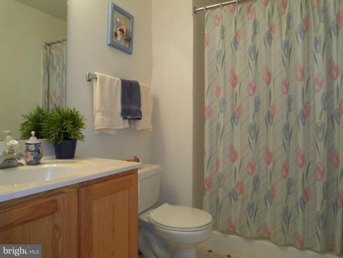 13339 Copper Ridge Road Germantown, MD 20874 - Photo 17 of 20 a bathroom with a sink a toilet and a mirror