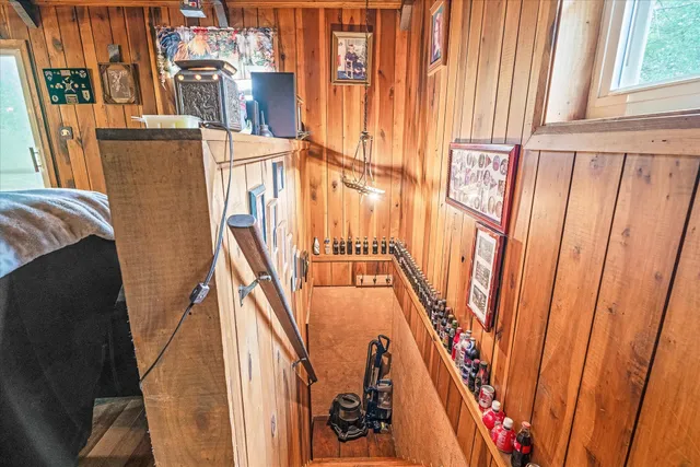 a view of an entryway with staircase