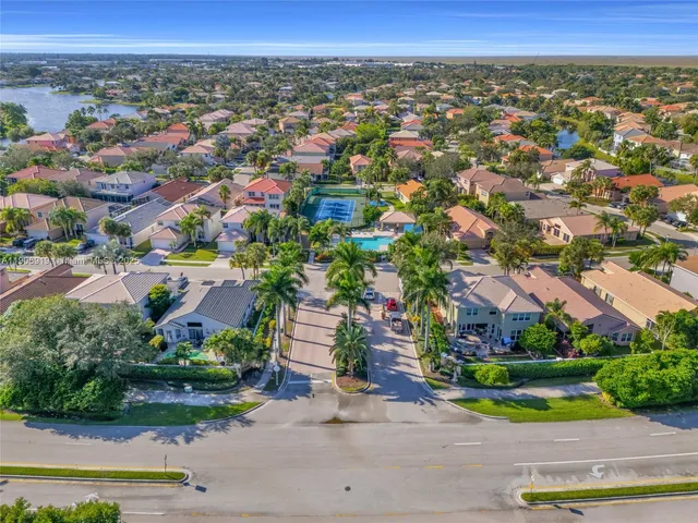 an aerial view of a city with lots of residential buildings