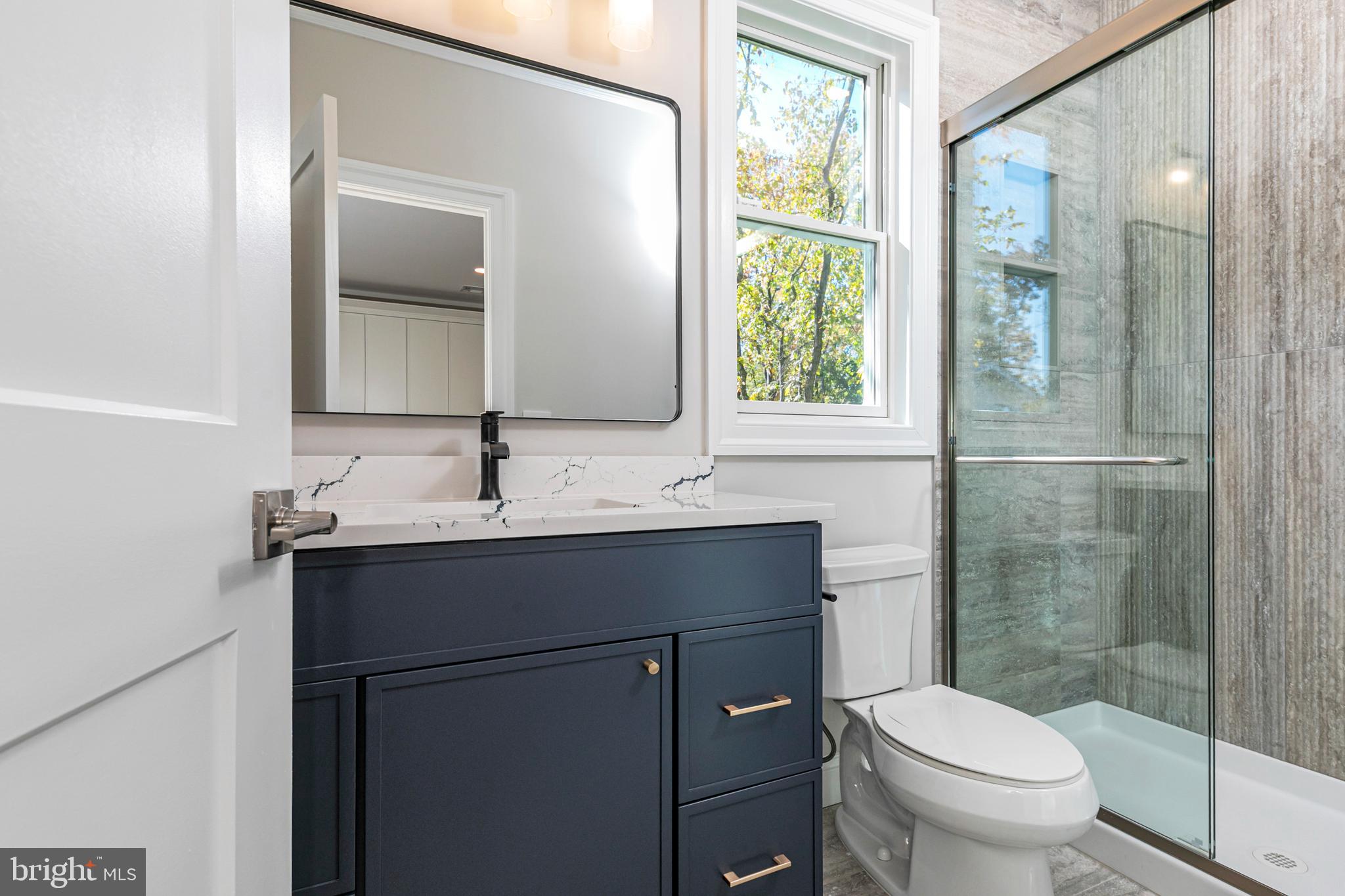 576 Ewing Street Princeton, NJ 08540 - Photo 27 of 61 a bathroom with a toilet a sink a mirror a window and shower