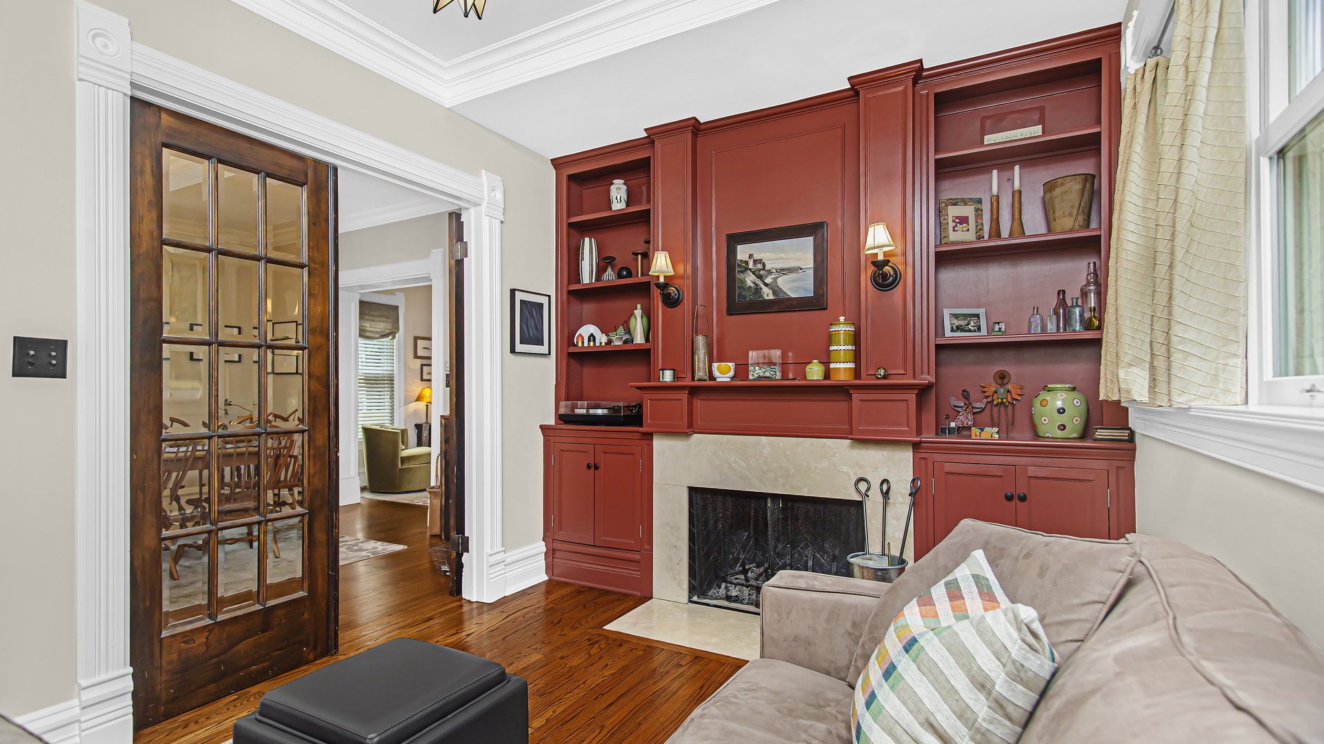 Undisclosed Address Evanston, IL 60201 - Photo 8 of 30 a living room with furniture or couch and a fireplace