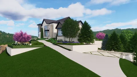 a view of house with garden