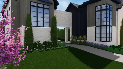 an outdoor space of a house