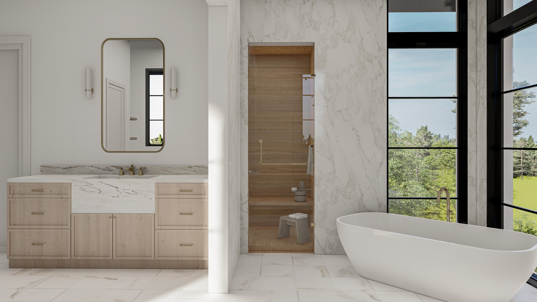 9636 Concord Road Brentwood, TN 37027 - Photo 9 of 61 a bathroom with a bathtub a mirror a window and vanity