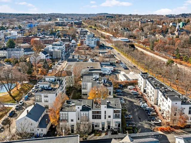 an aerial view of a city