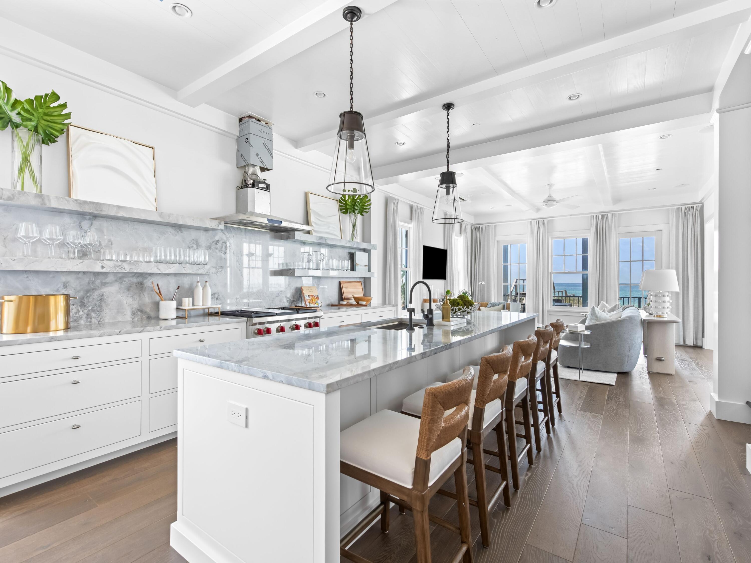 40 Lupin Bch Drive Inlet Beach, FL 32461 - Photo 5 of 35 a large kitchen with lots of counter space and appliances