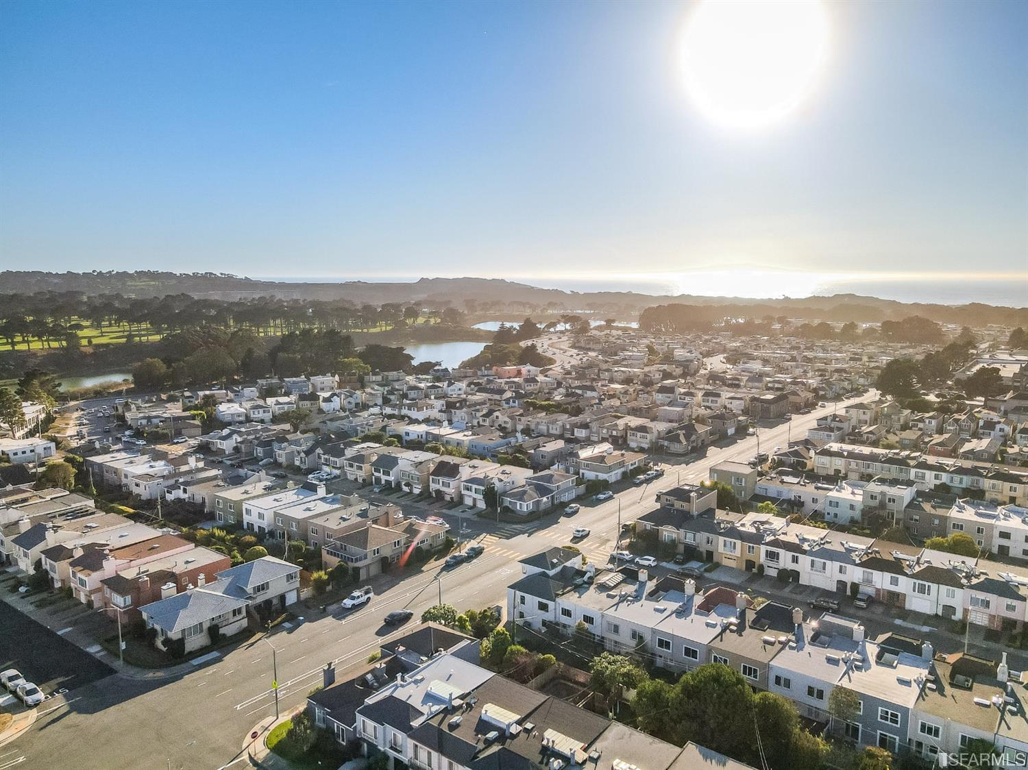 96 Middlefield Drive San Francisco, CA 94132 - Photo 3 of 46 an aerial view of city and mountain