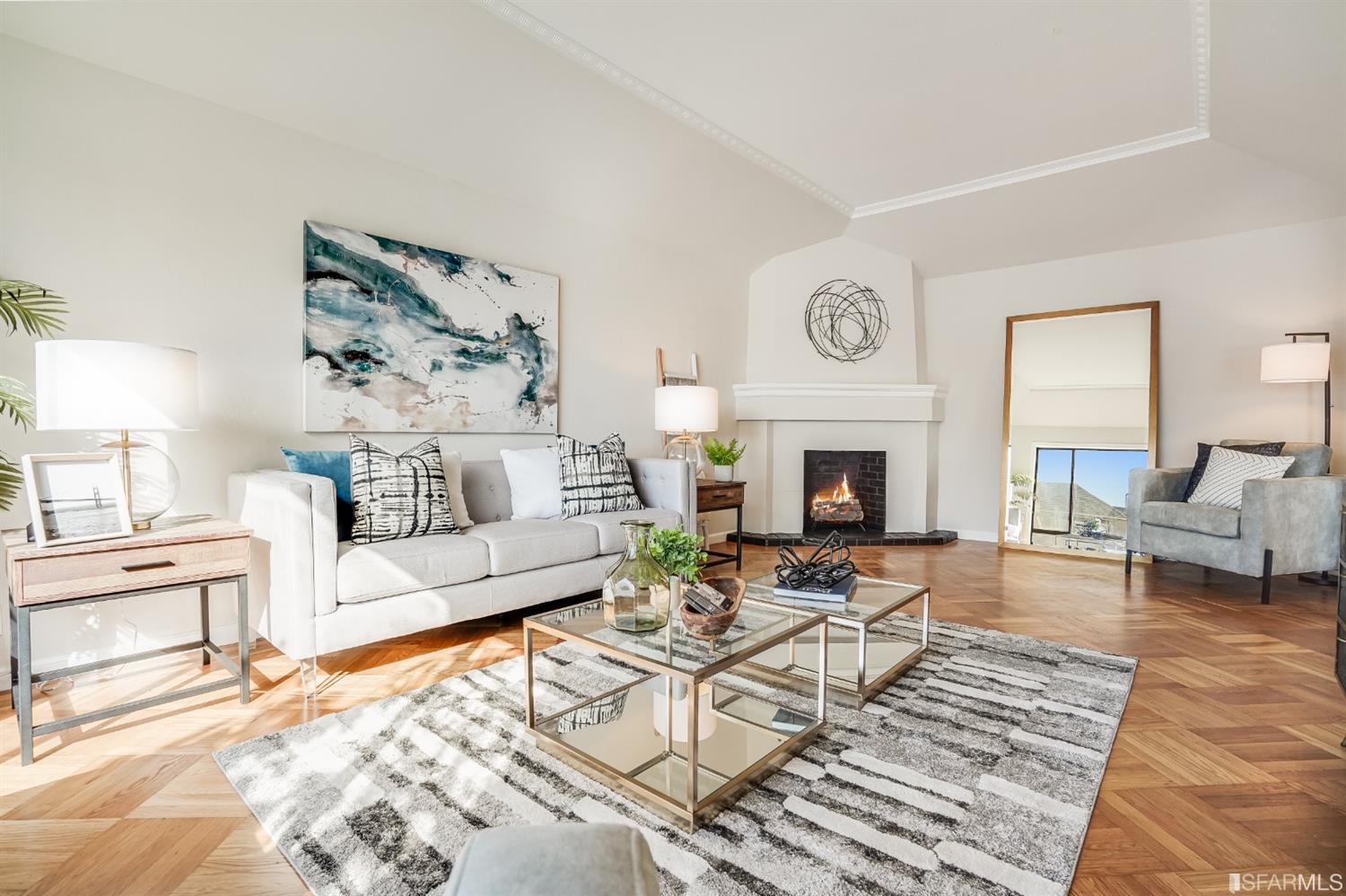 96 Middlefield Drive San Francisco, CA 94132 - Photo 8 of 46 a living room with furniture and wooden floor