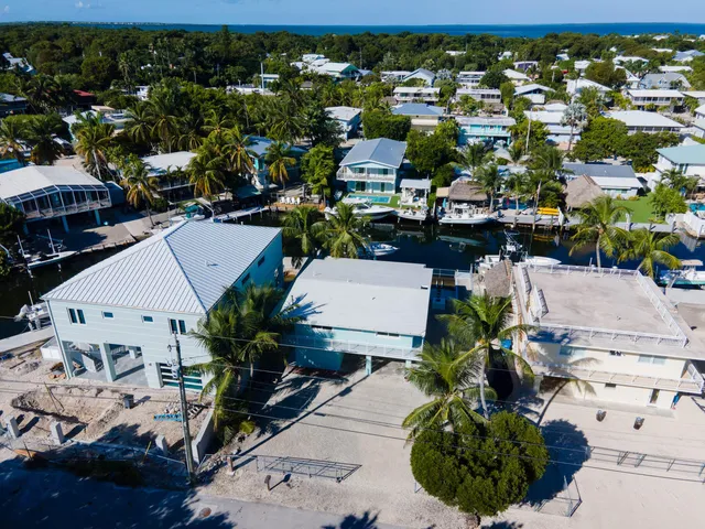 an aerial view of multiple house
