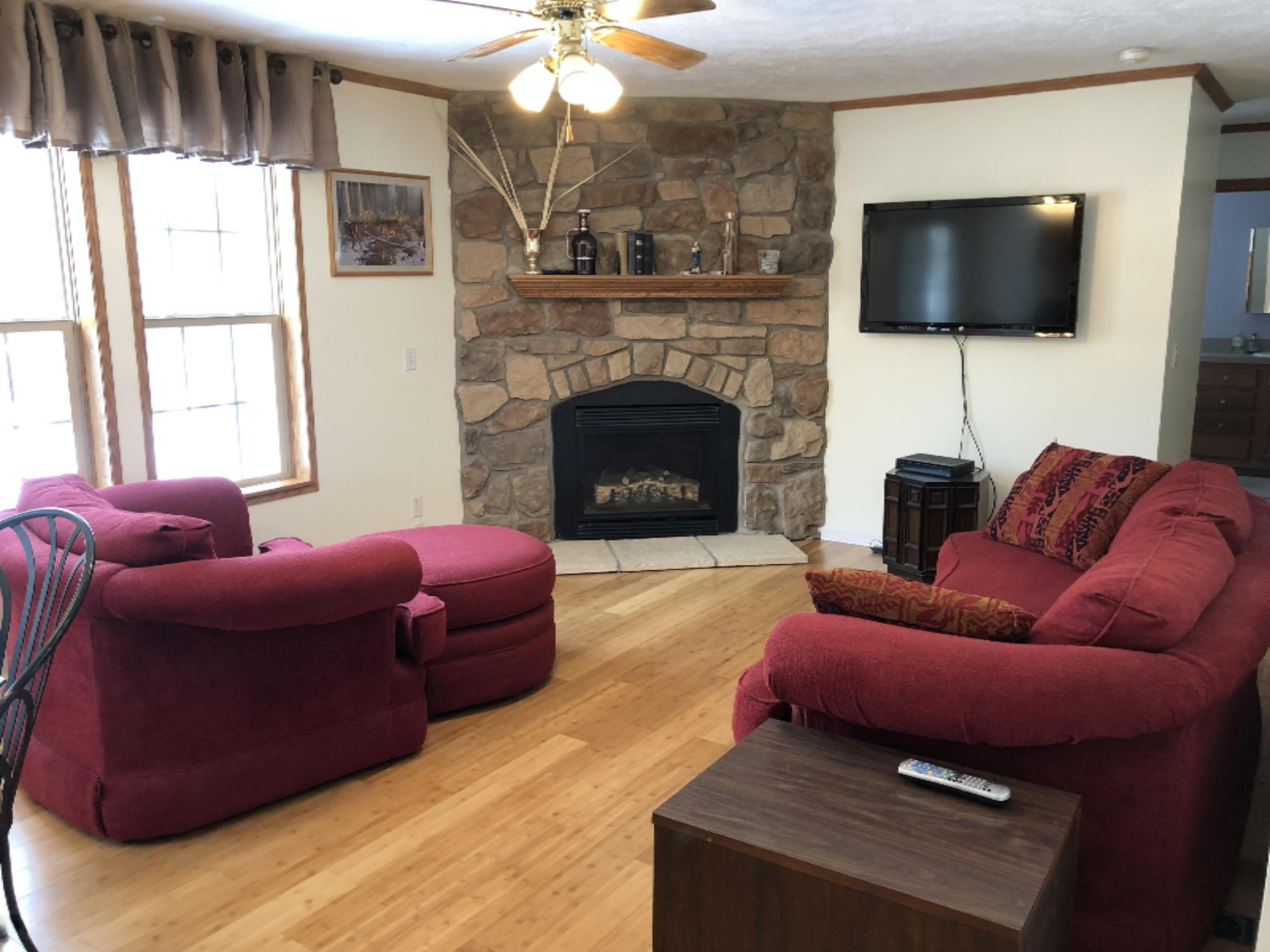 3190 West Fox Farm Road Manistee, MI 49660 - Photo 5 of 39 Gas fireplace in Family room