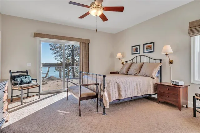 a view of an ocean and beach