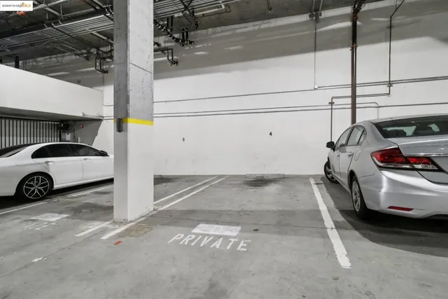 a view of a car garage