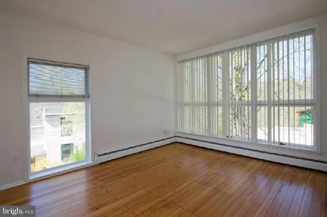 a view of a window in a room