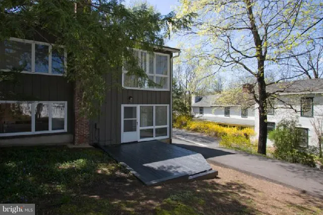 a view of a wooden bridge
