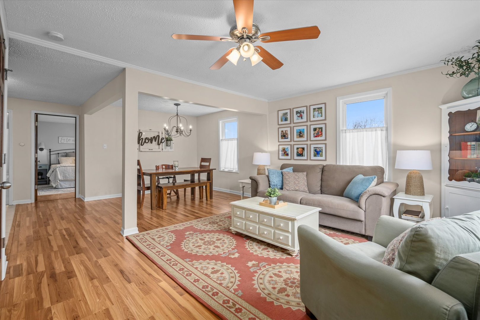 4516 Drendel Road Downers Grove, IL 60515 - Photo 2 of 29 a living room with furniture and wooden floor