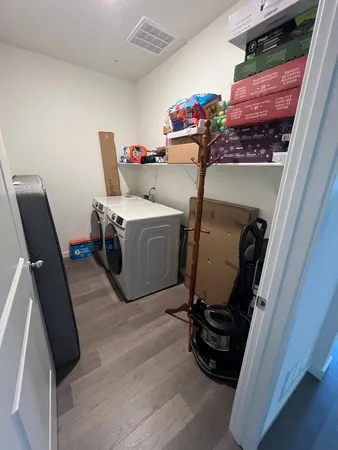 a room with storage and utility