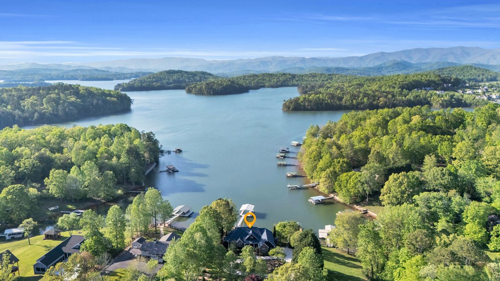 703 Cherokee Hill Road Hiawassee, GA 30546 - Photo 21 of 23 a view of a lake with a mountain view