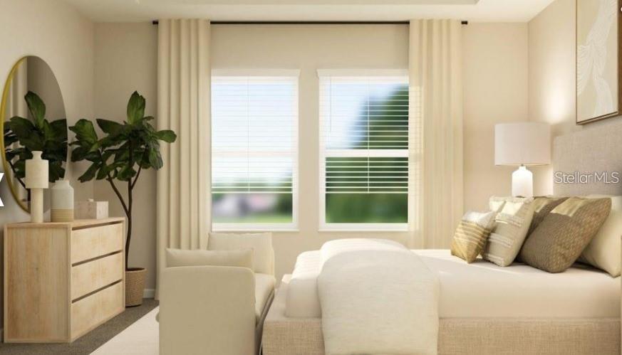 2667 Skyline Loop Kissimmee, FL 34758 - Photo 7 of 13 a bedroom with a balcony a bed and a potted plant