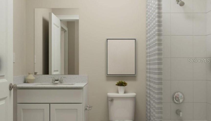 2667 Skyline Loop Kissimmee, FL 34758 - Photo 9 of 13 a bathroom with a sink and a mirror