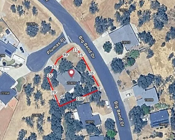 a view of a lake with houses