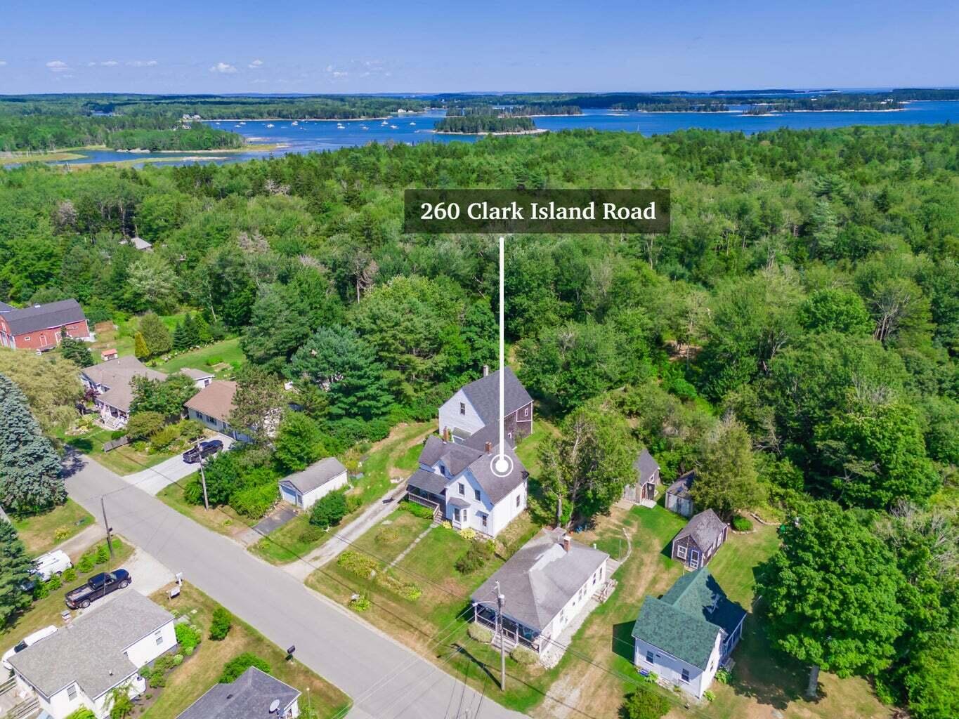 260 Clark Island Road St. George, ME 04859 - Photo 39 of 52 Drone View with Annotations