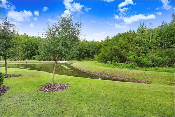 a view of a golf course with a play ground