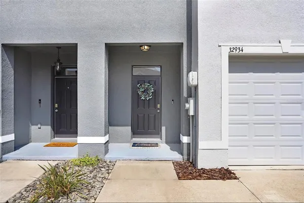 a front view of a house