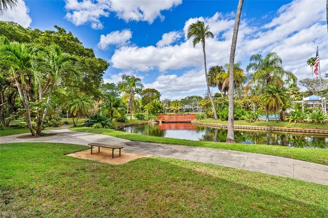 a swimming pool with yard